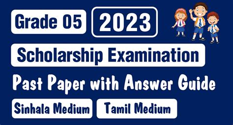 Grade 5 Scholarship Paper Marking Scheme 2023 .